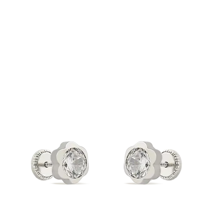 18k white gold earrings