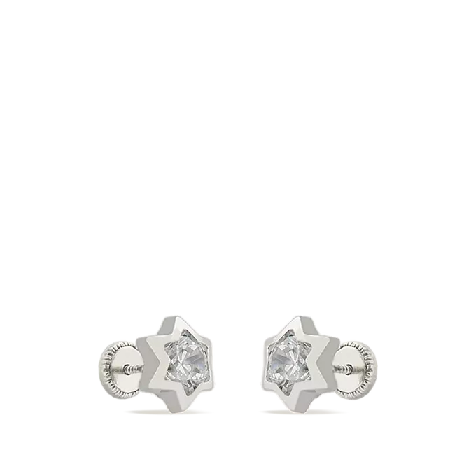 18k white gold earrings