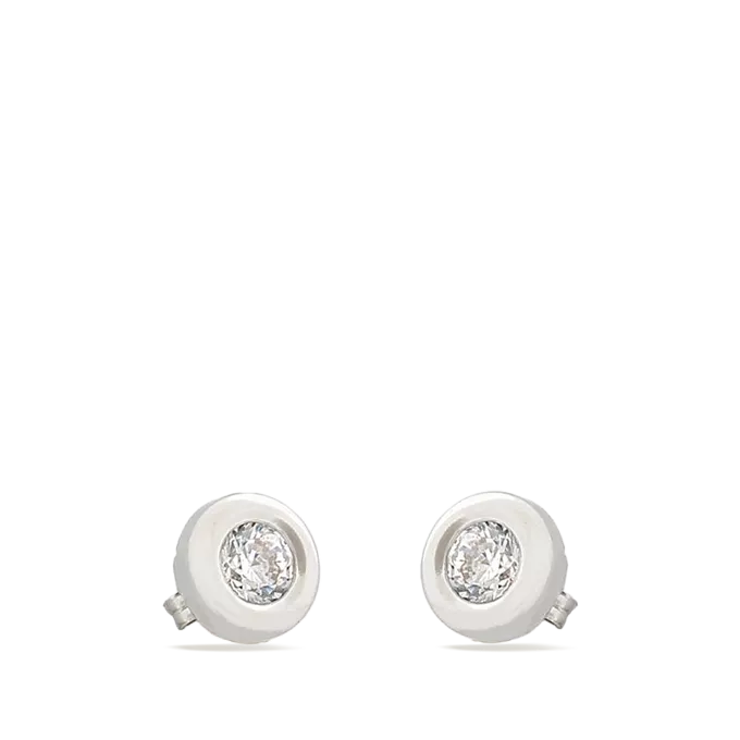 18k white gold earrings