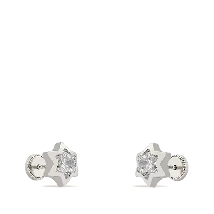 18k white gold earrings