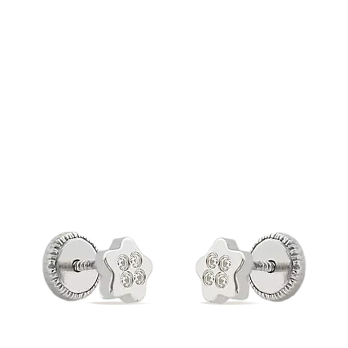 18k white gold earrings