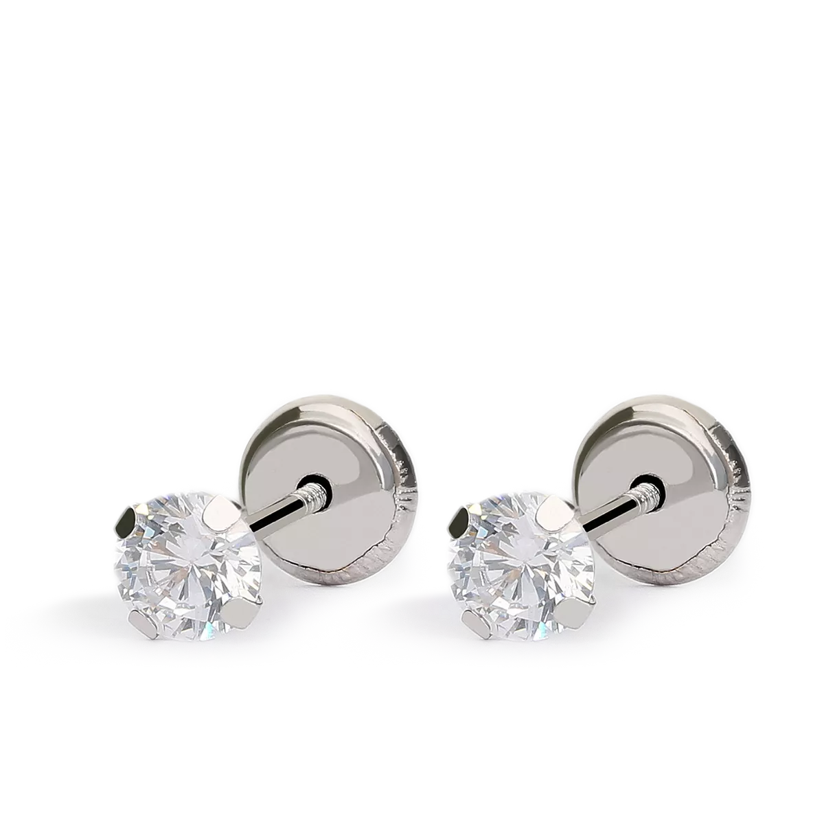 18k white gold earrings