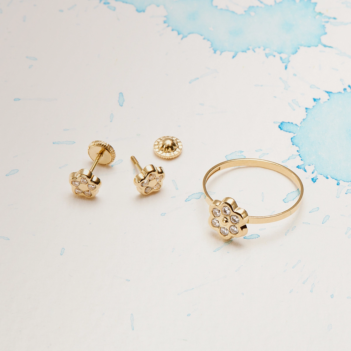 18k gold earrings