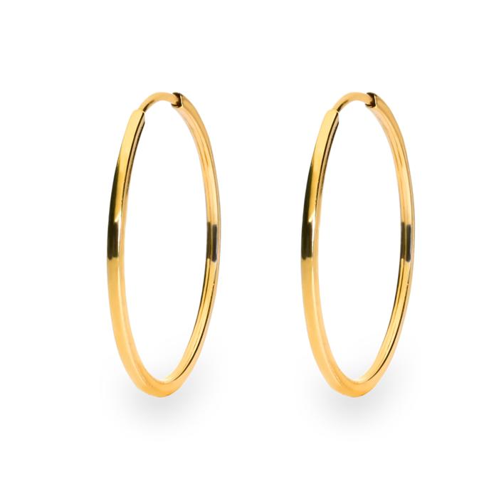 18 carat gold hoop earrings