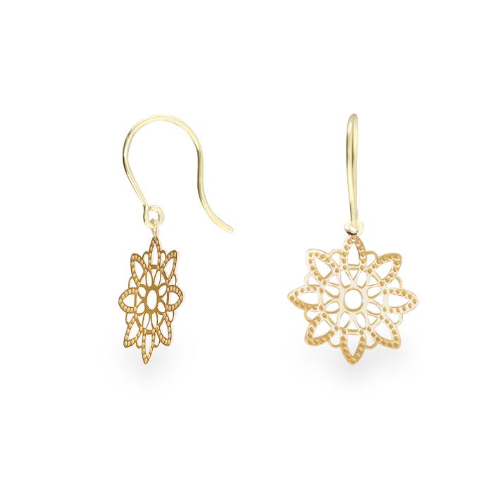 18 carat gold filigree earrings