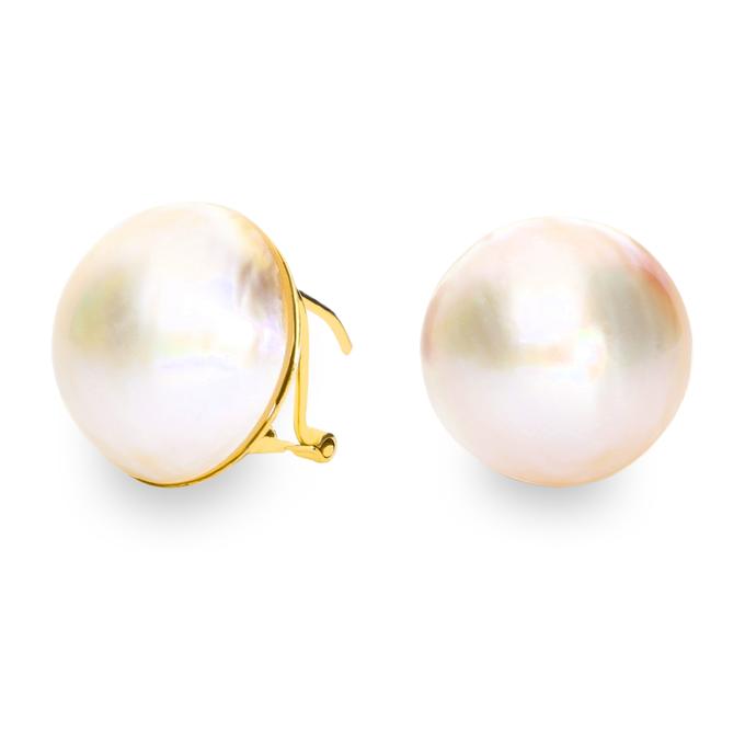 18 carat gold pearl earrings