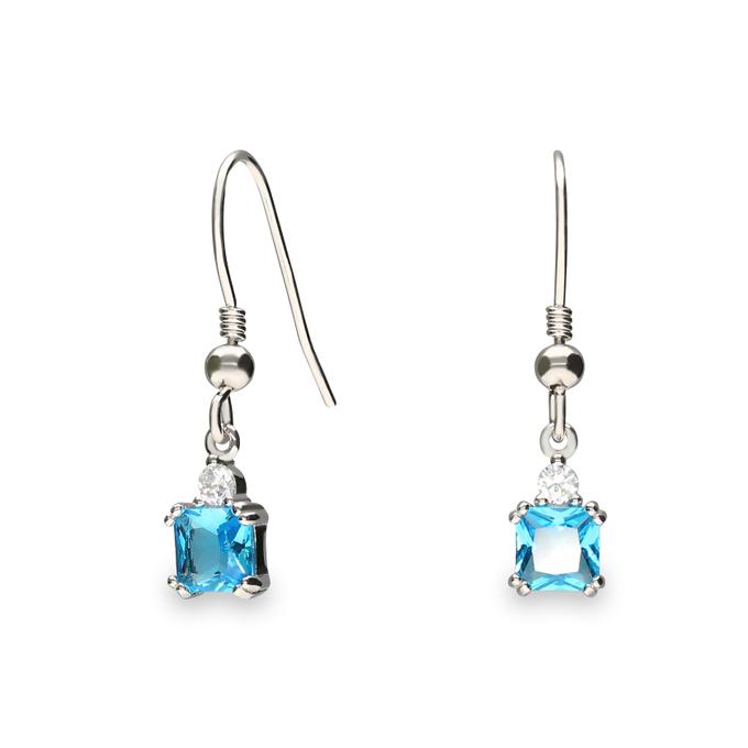 sterling silver blue stone earrings