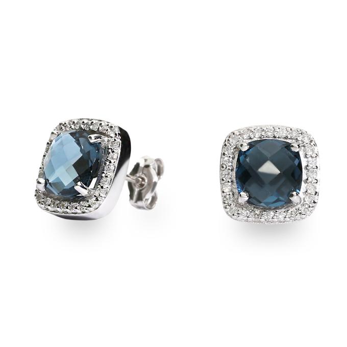 topaz diamond earrings