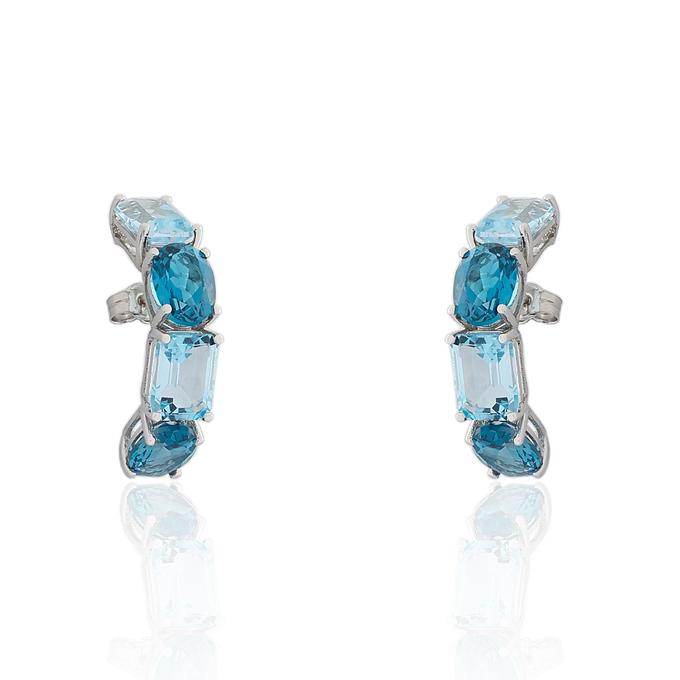 white gold topaz earrings