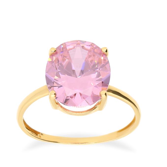 pink stone gold ring