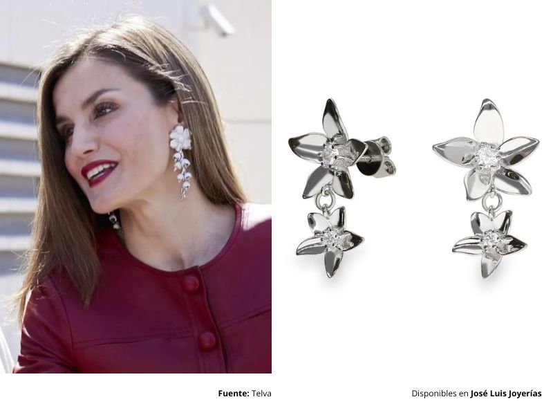 Pendientes flores plata